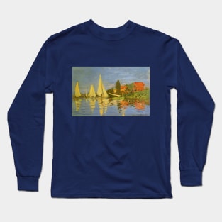 Regatta at Argenteuil by Claude Monet Long Sleeve T-Shirt